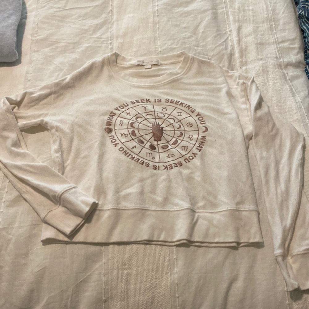 Spiritual Gangster Cream and Brown Sweatshirt